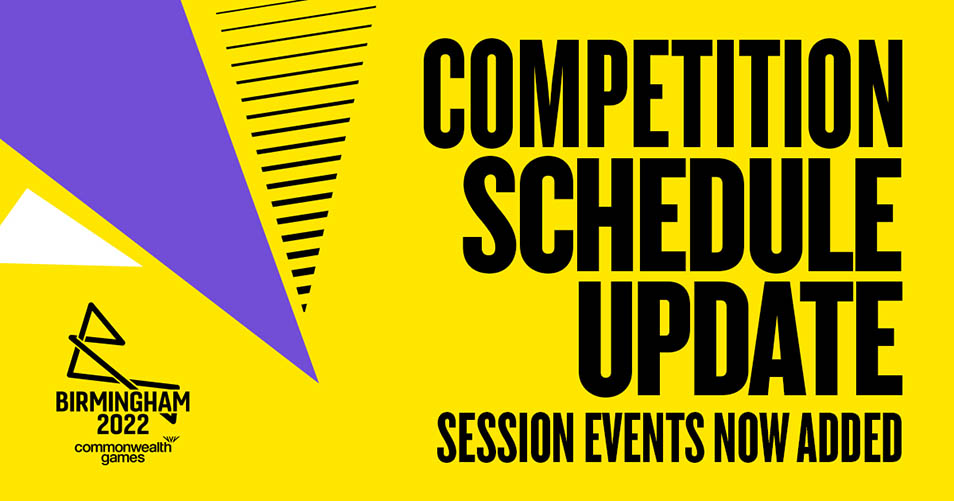 Graphic saying Competition Schedule Update